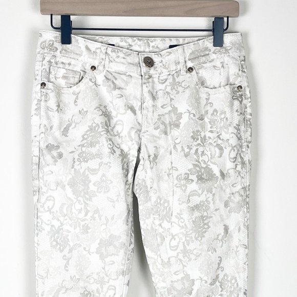 2/$30 Cache Skinny Floral Metallic Jeans 0 - Picture 4 of 5